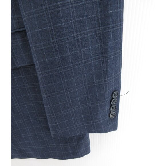 VINTAGE Hart Schaffner Marx Sport Coat 41 Long Blazer Wool Plaid USA * - Picture 3 of 16